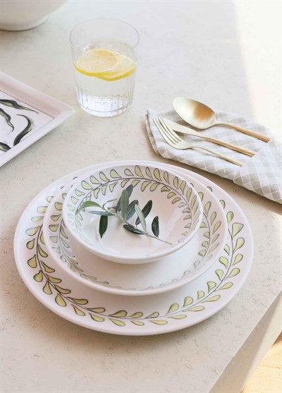 The Mia Olivos Servis Tabağı 6lı Set 26 cm OVS0004