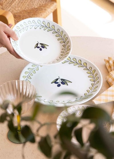 The Mia Olivos Servis Tabağı 6lı Set 26 cm OVS0004