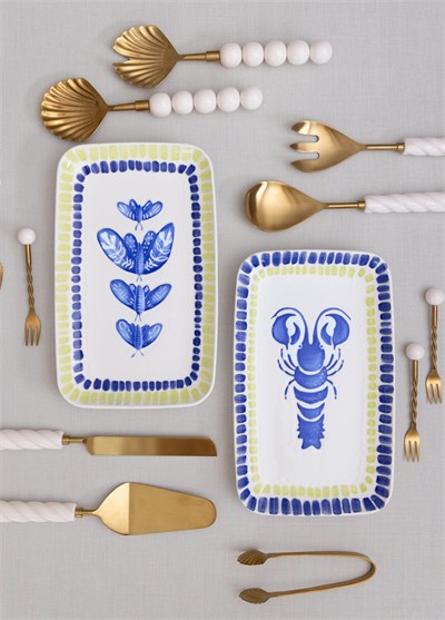 The Mia Palma Dikdörtgen Servis Tabağı 31x20 cm