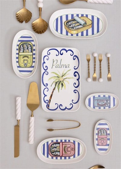 The Mia Palma Dikdörtgen Servis Tabağı 31x20 cm