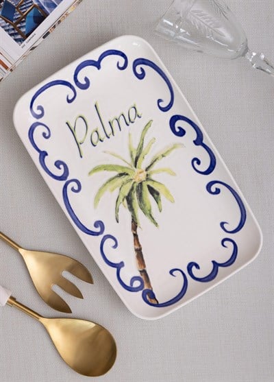 The Mia Palma Dikdörtgen Servis Tabağı 31x20 cm