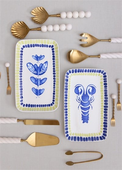 The Mia Palma Dikdörtgen Servis Tabağı 31x20 cm
