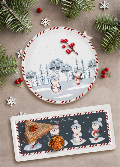 The Mia Penguin Servis Tabağı 6 Lı Set 26 cm NEW012