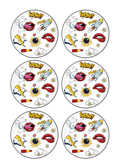 The Mia Popart Servis Tabağı 6 Lı Set 26 cm