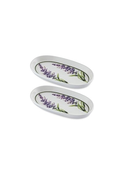 The Mia Provence Lavanta Oval Servis Tabağı 2li Set 17 cm