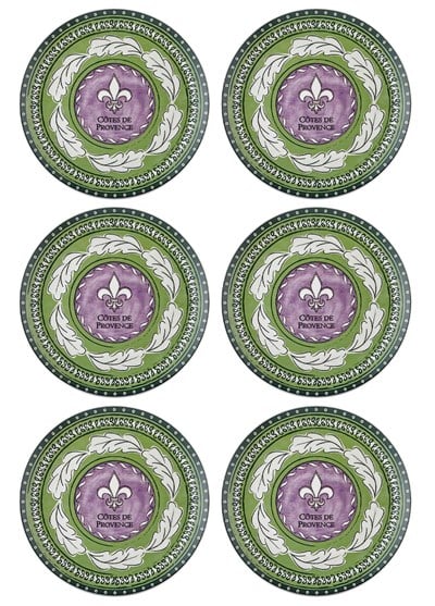 The Mia Provence Lavanta Servis Tabağı 6lı Set 26 cm PRC03