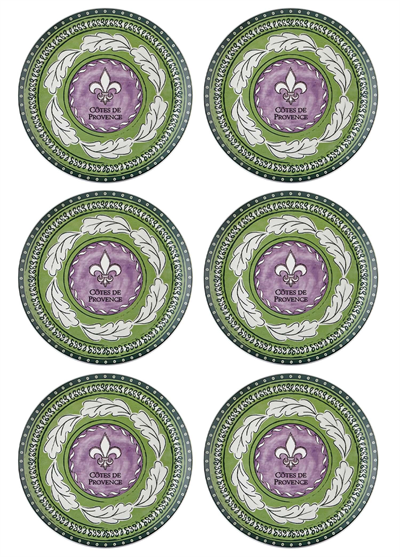 The Mia Provence Lavanta Servis Tabağı 6lı Set 26 cm PRC03