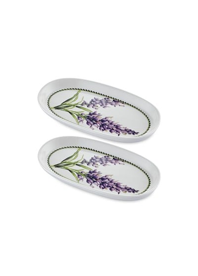 The Mia Provence Lavanta Oval Servis Tabağı 2li Set 23 cm