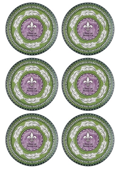 The Mia Provence Lavanta Servis Tabağı 6lı Set 26 cm PRC03