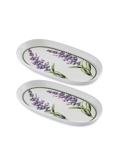 The Mia Provence Lavanta Oval Servis Tabağı 2li Set 29 cm