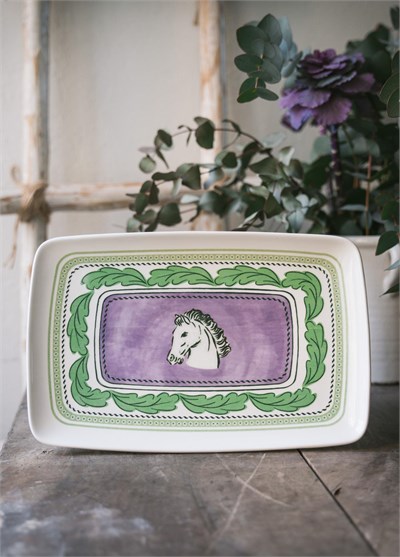 The Mia Provence Lavanta Dikdörtgen Servis Tabağı 31x20 cm