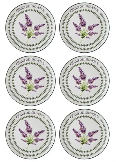 The Mia Provence Lavanta Servis Tabağı 6lı Set 26 cm PRC04