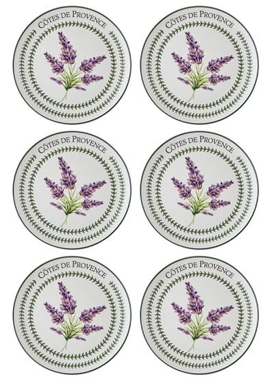 The Mia Provence Lavanta Servis Tabağı 6lı Set 26 cm PRC04