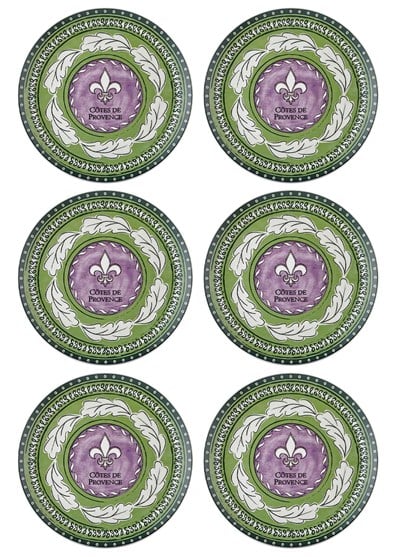 The Mia Provence Lavanta Servis Tabağı 6lı Set 26 cm PRC03