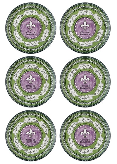 The Mia Provence Lavanta Servis Tabağı 6lı Set 26 cm PRC03