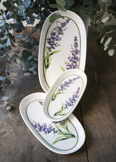 The Mia Provence Lavanta Oval Servis Tabağı 2li 29 cm