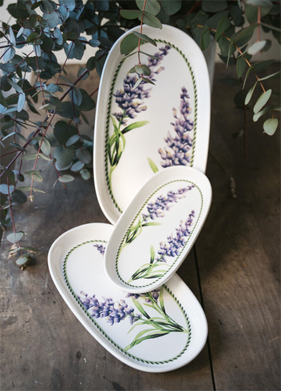 The Mia Provence Lavanta Oval Servis 2li 26 cm