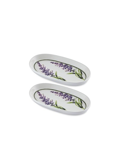The Mia Provence Lavanta Oval Servis Tabağı 2li Set 17 cm