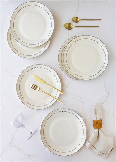 The Mia Round Servis Tabağı 6 Kişilik