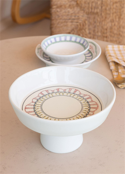 The Mia Spring Ayaklı Meyvelik Pembe 23x14 cm