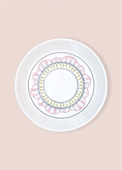 The Mia Spring Ayaklı Meyvelik Pembe 23x14 cm