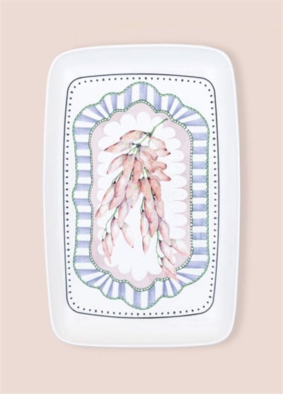 The Mia Spring Dikdörtgen Servis Tabağı 31x20 cm SPR0015