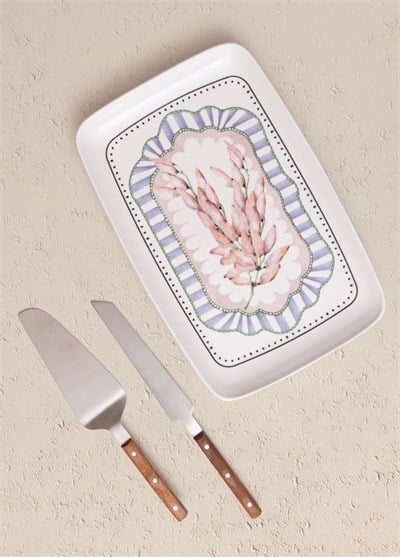 The Mia Spring Dikdörtgen Servis Tabağı 31x20 cm SPR0015
