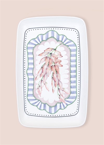 The Mia Spring Dikdörtgen Servis Tabağı 31x20 cm SPR0015