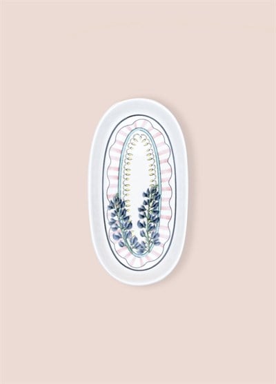 The Mia Spring Oval Servis Tabağı 2li 17 cm