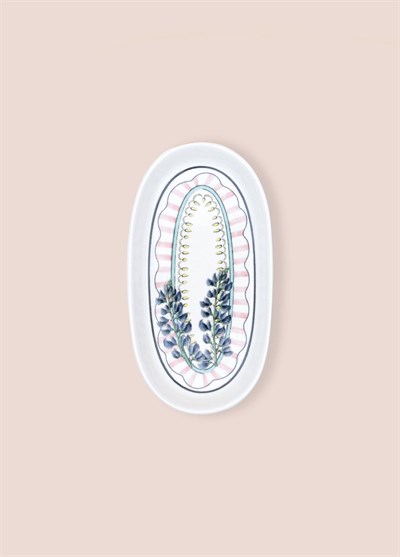 The Mia Spring Oval Servis Tabağı 2li 17 cm