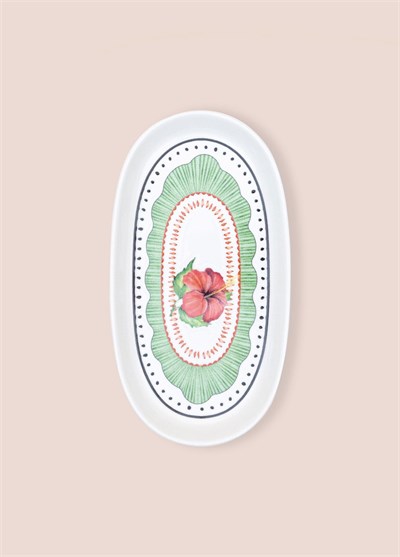 The Mia Spring Oval Servis Tabağı 2li 23 cm
