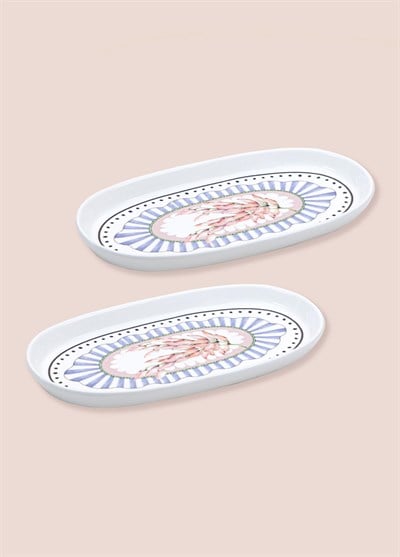 The Mia Spring Oval Servis Tabağı 2li 29 cm
