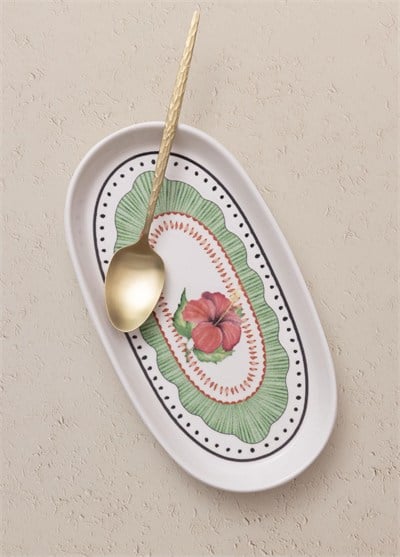The Mia Spring Oval Servis Tabağı 2li Set 23 cm