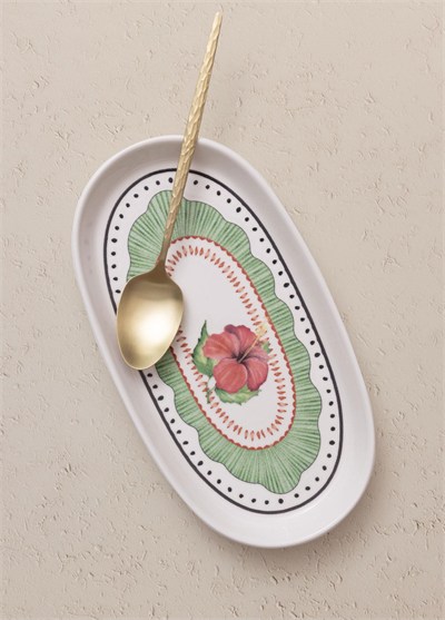 The Mia Spring Oval Servis Tabağı 2li Set 23 cm