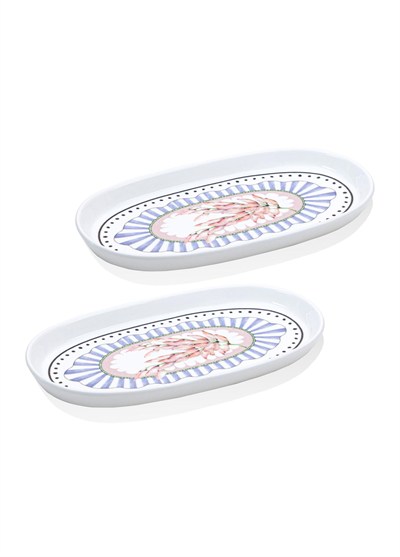The Mia Spring Oval Servis Tabağı 2li Set 29 cm