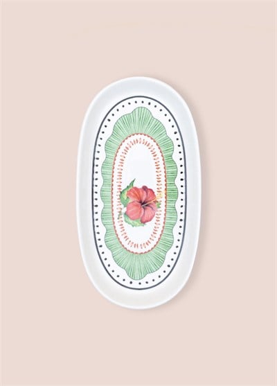 The Mia Spring Oval Servis Tabağı 2li Set 23 cm