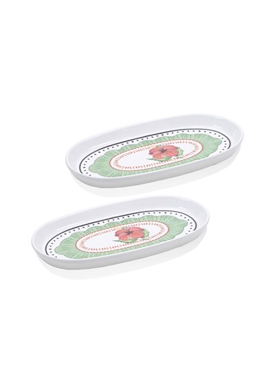 The Mia Spring Oval Servis Tabağı 2li 23 cm
