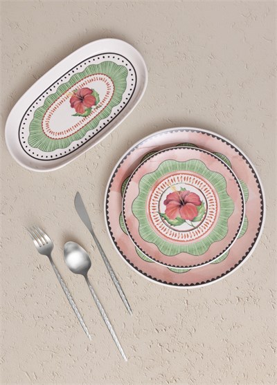 The Mia Spring Oval Servis Tabağı 2li 23 cm