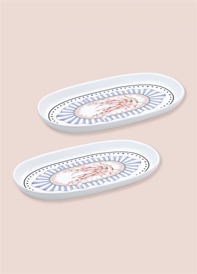 The Mia Spring Oval Servis Tabağı 2li 29 cm