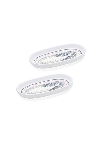 The Mia Spring Oval Servis Tabağı 2li 17 cm