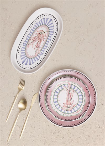 The Mia Spring Oval Servis Tabağı 2li 29 cm