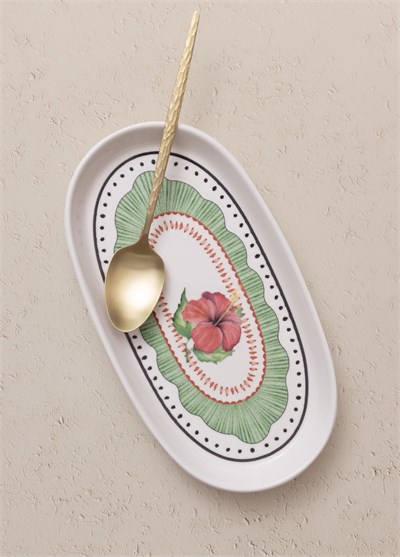 The Mia Spring Oval Servis Tabağı 2li 23 cm