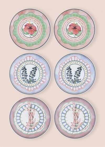 The Mia Spring Servis Tabağı 6lı Set 26 cm SPR0004