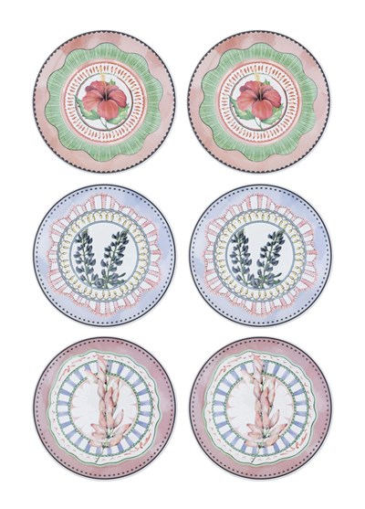 The Mia Spring Servis Tabağı 6lı Set 26 cm SPR0004