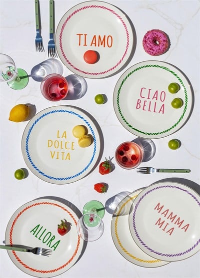 The Mia Ti Amo Servis Tabağı 6 Kişilik