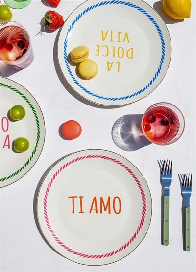 The Mia Ti Amo Servis Tabağı 6 Kişilik