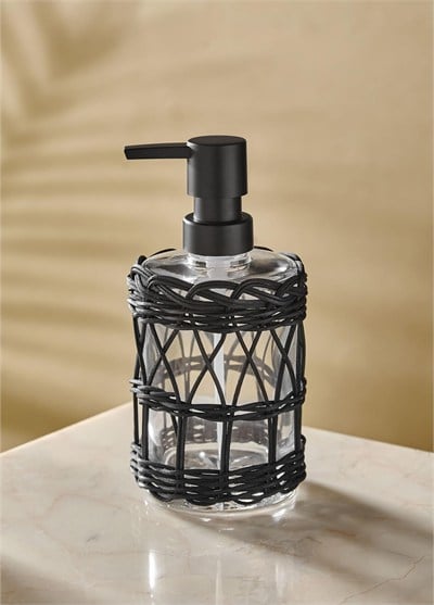The Mia Rattan Sıvı Sabunluk Siyah 330 ml