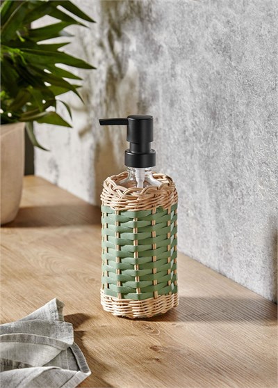 The Mia Rattan Sıvı Sabunluk Yeşil 483 ml