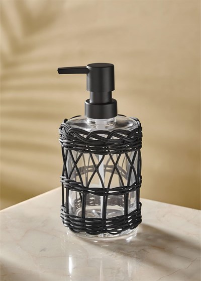 The Mia Rattan Sıvı Sabunluk Siyah 330 ml