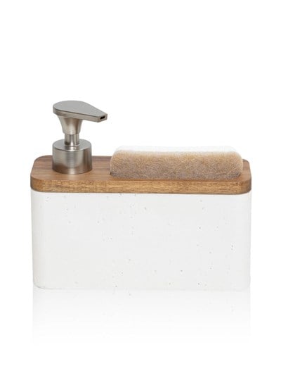 The Mia Travertine Süngerli Sıvı Sabunluk Beyaz 420 ml